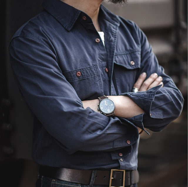Herren Utility-Hemd mit Brusttaschen Shop Nory