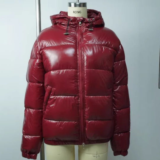 Damen Wasserdichte Daunenjacke mit Kapuze