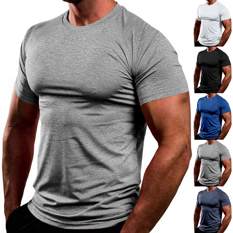 Herren Sportliches Basic T-Shirt aus atmungsaktiver Baumwolle
