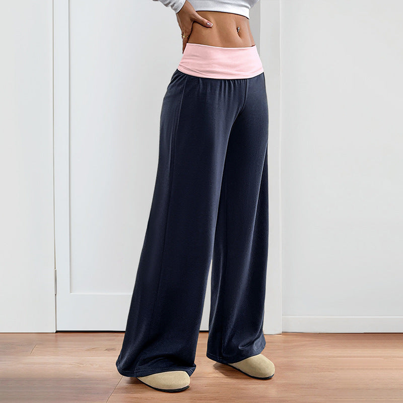 Damen Weite Palazzo‑Yogahose mit umschlagbarem Komfortbund Shop Nory