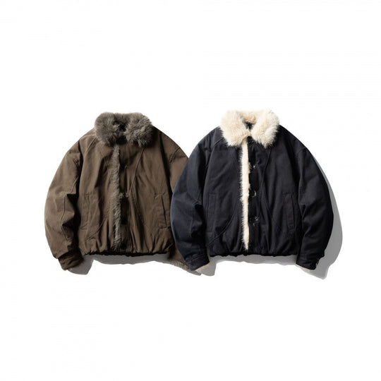 Herren Kurzjacke im Boxy-Bomberstil mit Teddybesatz und thermischer Innenfütterung Shop Nory