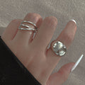 Damen Ring-Set mit künstlerischem, geschwungenem Design Shop Nory