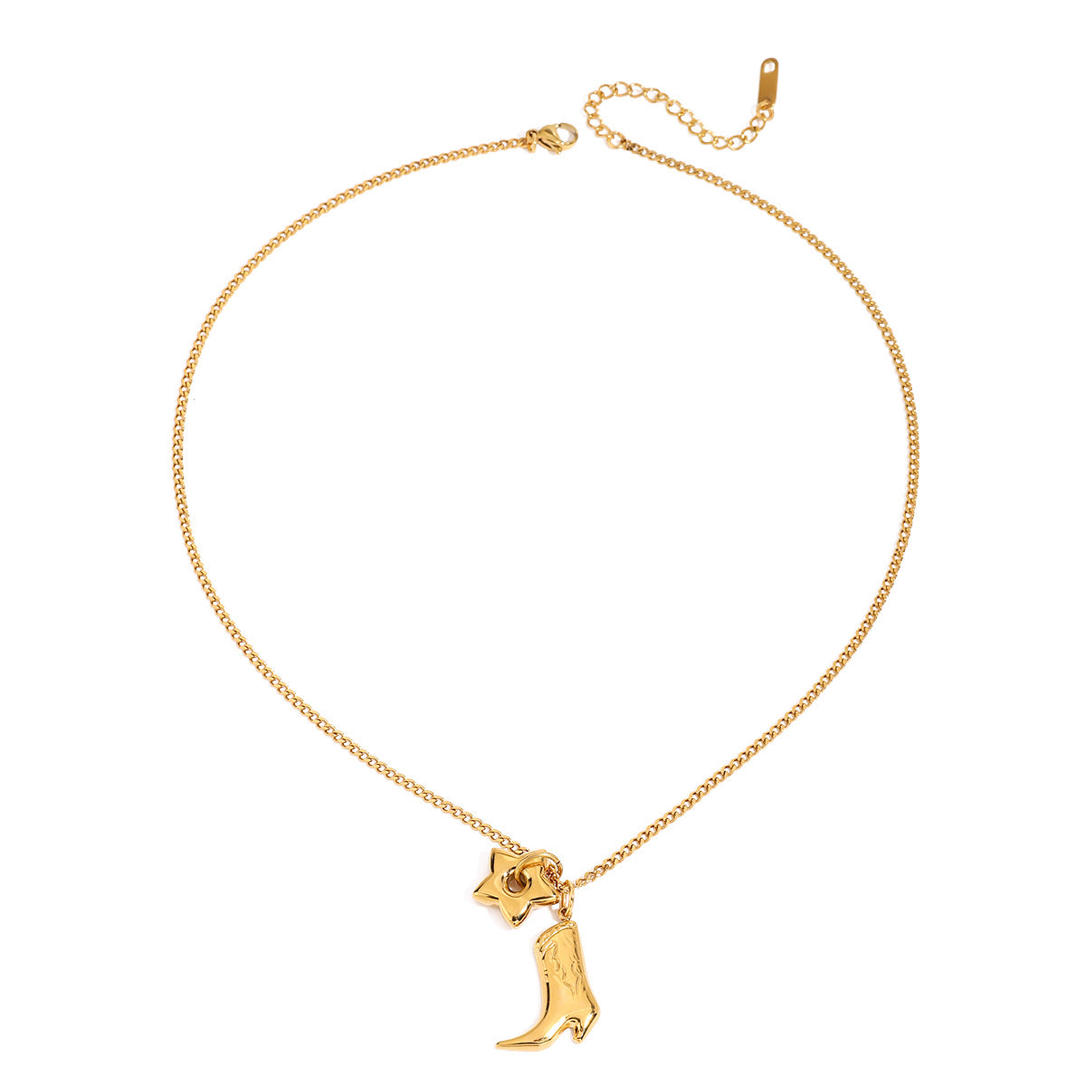 Damen Halskette mit stilvollem Stiefelmotiv aus hypoallergenem Edelstahl Shop Nory