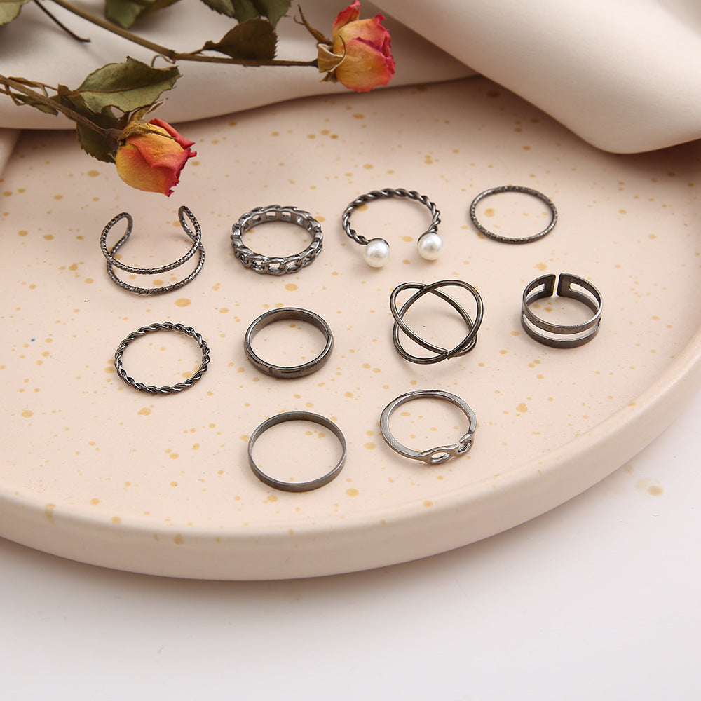 Damen Ring-Set mit kreativen und modernen Designs Shop Nory