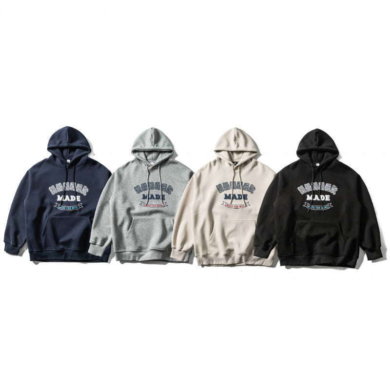 Unisex Oversize-Kapuzenpullover mit Kängurutasche und Logo-Print Shop Nory