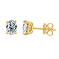 Damen Ohrstecker mit funkelndem Kristall in edler Goldfassung Shop Nory