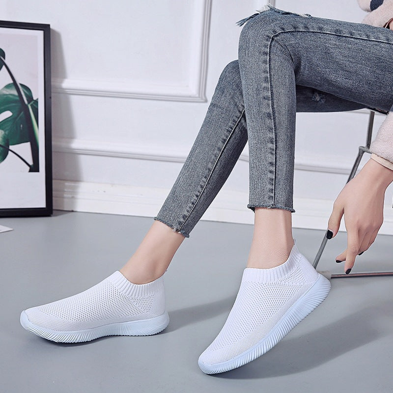 Damen Leichte und atmungsaktive Slip-On Sneakers Shopnory