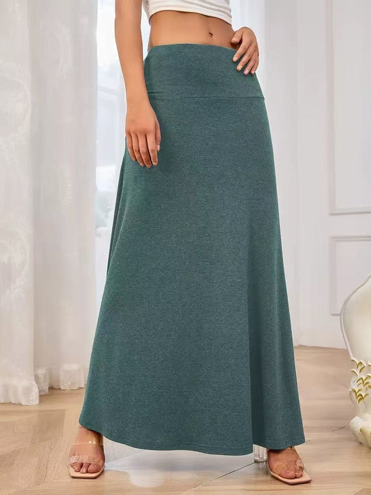 Damen Maxi-Rock aus weichem Stretch-Material mit hohem Taillenbund