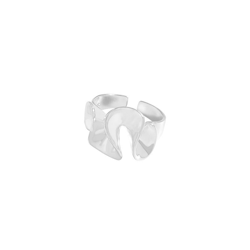 Damen Offener Ring mit kunstvollem, fließendem Design Shop Nory