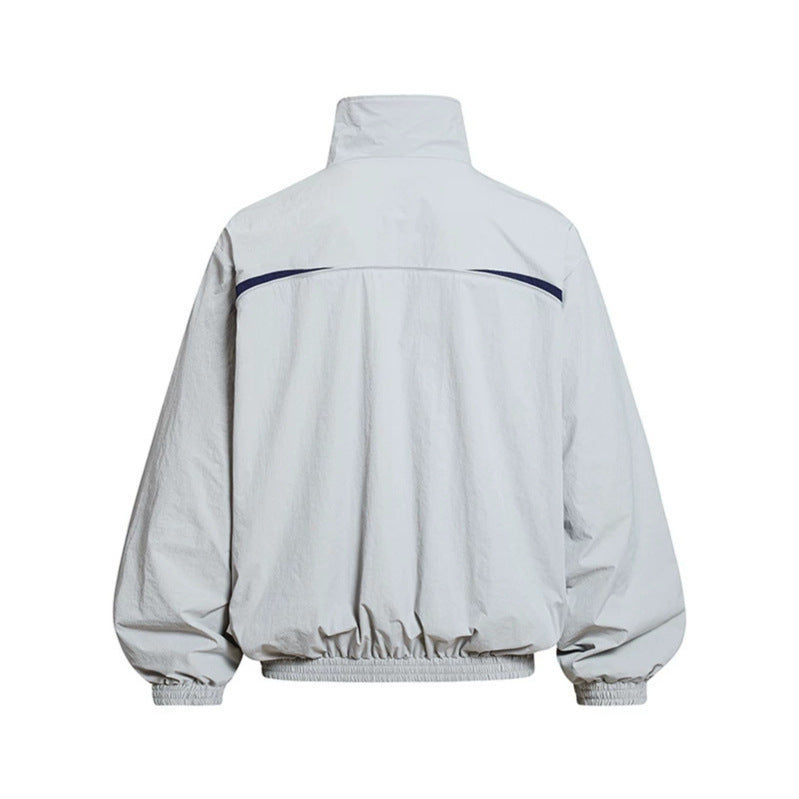 Herren Leichte Windbreakerjacke mit Stehkragen, elastischem Saum und Relaxed-Fit Shop Nory
