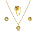 Damen Schmuckset mit kunstvoll gestaltetem Knotenanhänger Shop Nory