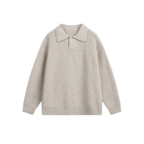 Damen Grobstrick-Polo mit Kentkragen und Oversize-Silhouette Shop Nory
