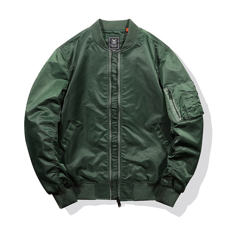 Herren leichter Nylon-Bomber mit kontrastierender Innenfütterung, Ärmeltasche und geripptem Bund Shop Nory