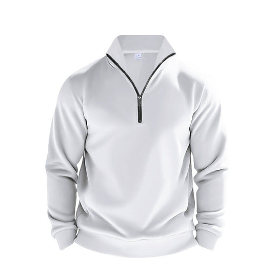 Herren Sweatpullover mit halbem Reißverschluss und atmungsaktiver Struktur