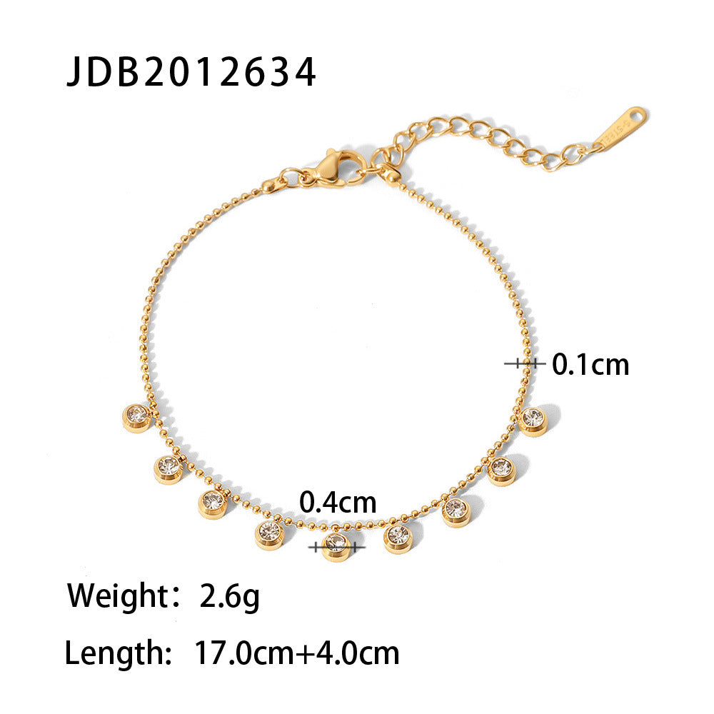 Damen Armband mit funkelnden Kristallanhängern und feinem Kettendesign Shop Nory
