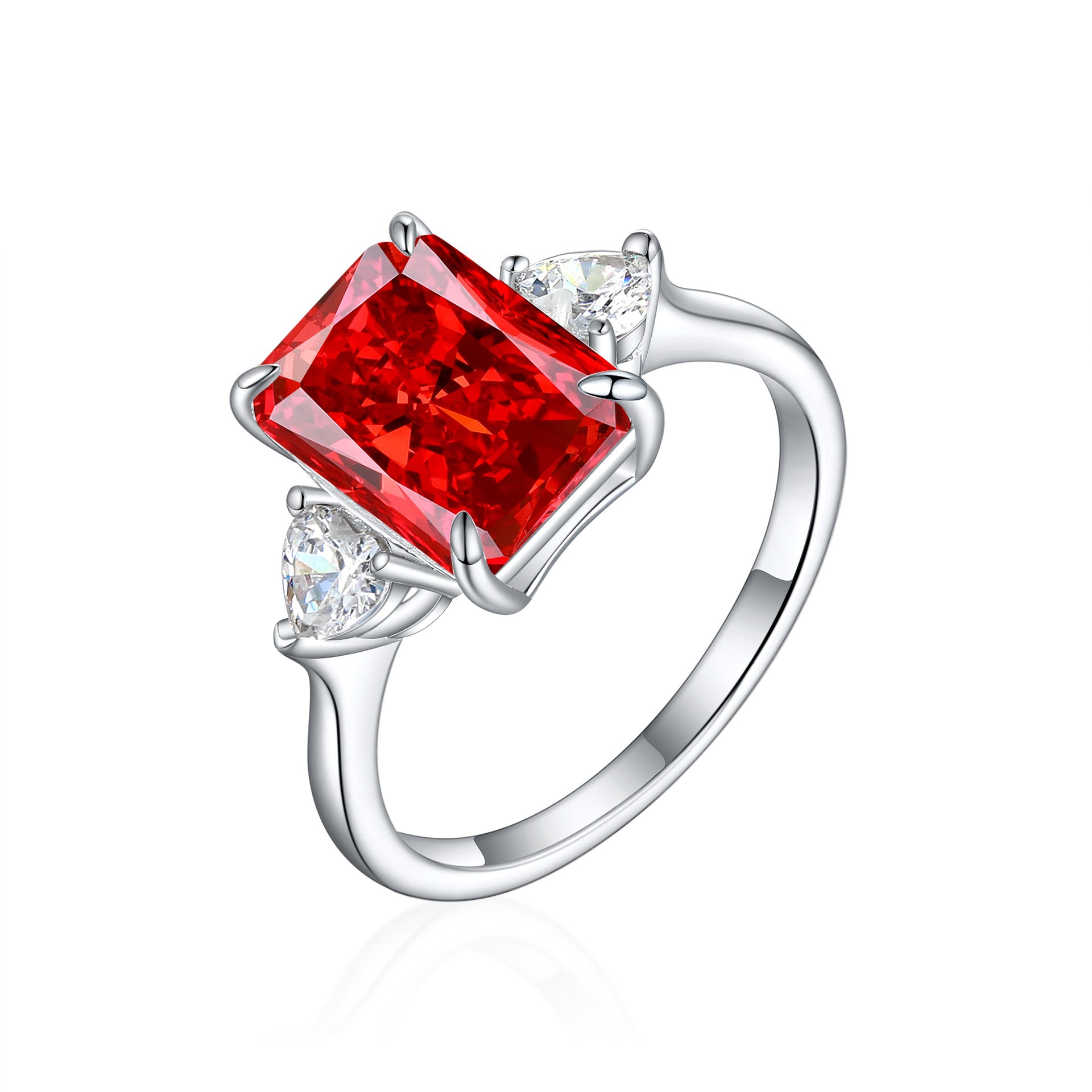 Damen Eleganter Zirkonring mit strahlendem Aquamarin-Shop Nory