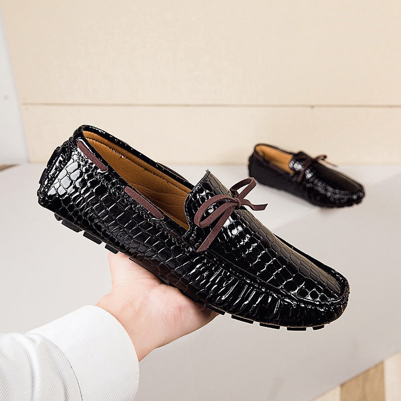 Damen lackierte Mokassin-Fahrerhalbschuhe mit Krokoprägung, weichem Lederfutter und profilierter Noppenlaufsohle Shop Nory