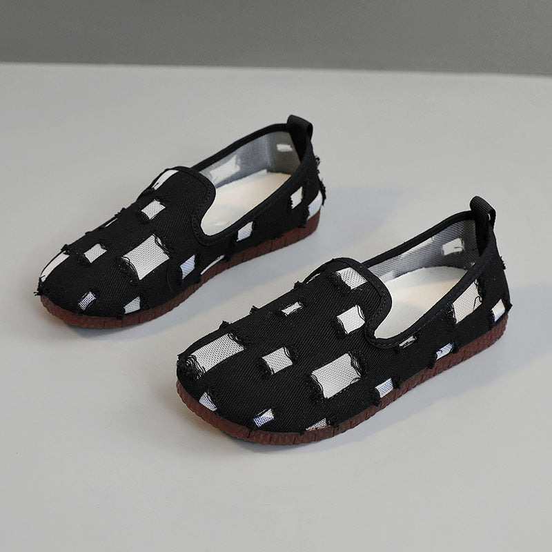 Damen modische Freizeitschuhe mit durchlässigem Obermaterial und rutschfester Sohle