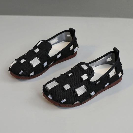 Damen modische Freizeitschuhe mit durchlässigem Obermaterial und rutschfester Sohle