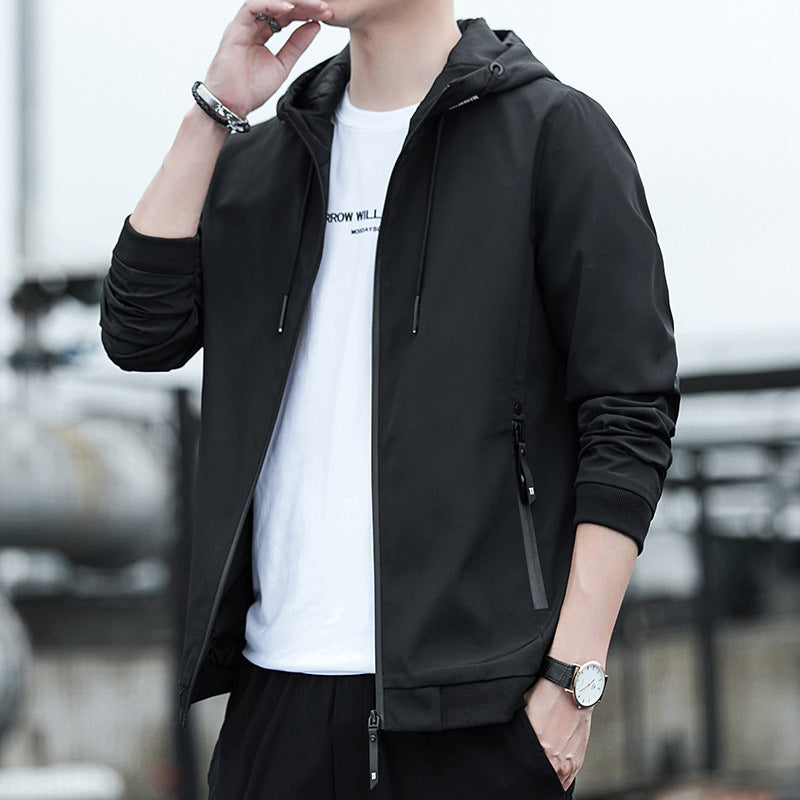 Herren Urbaner Softshell-Hoodie mit getapten Nähten, verstellbarer Kapuze und Zipper-Taschen Shop Nory