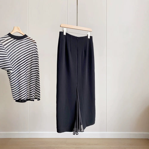 Damen Eleganter Maxirock aus hochwertigem fließendem Material Shop Nory