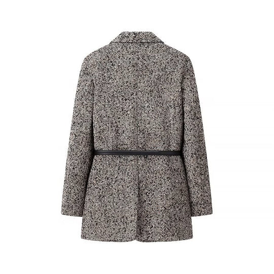Damen Taillierter Bouclé‑Tweed‑Mantelblazer mit schmalem Taillengürtel Shop Nory