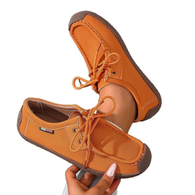 Damen Canvas-Mokassin-Slipper mit Schnürung und gepolsterter Komfortsohle Shop Nory
