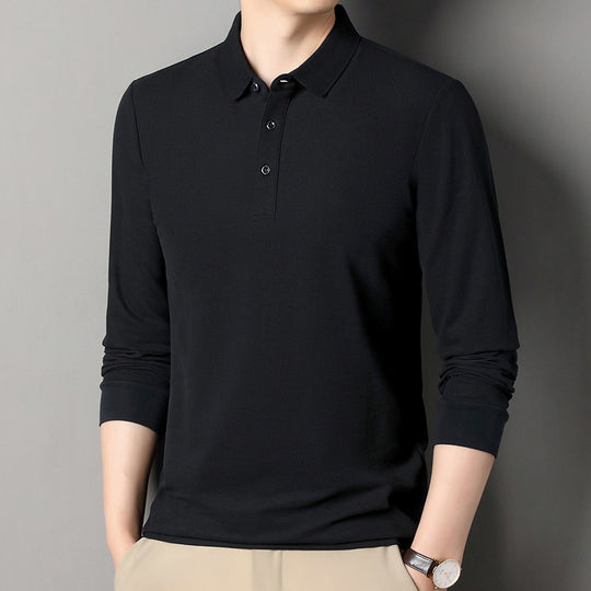 Herren Langarm‑Polo aus atmungsaktivem Baumwoll‑Stretch mit feinem Polokragen Shop Nory