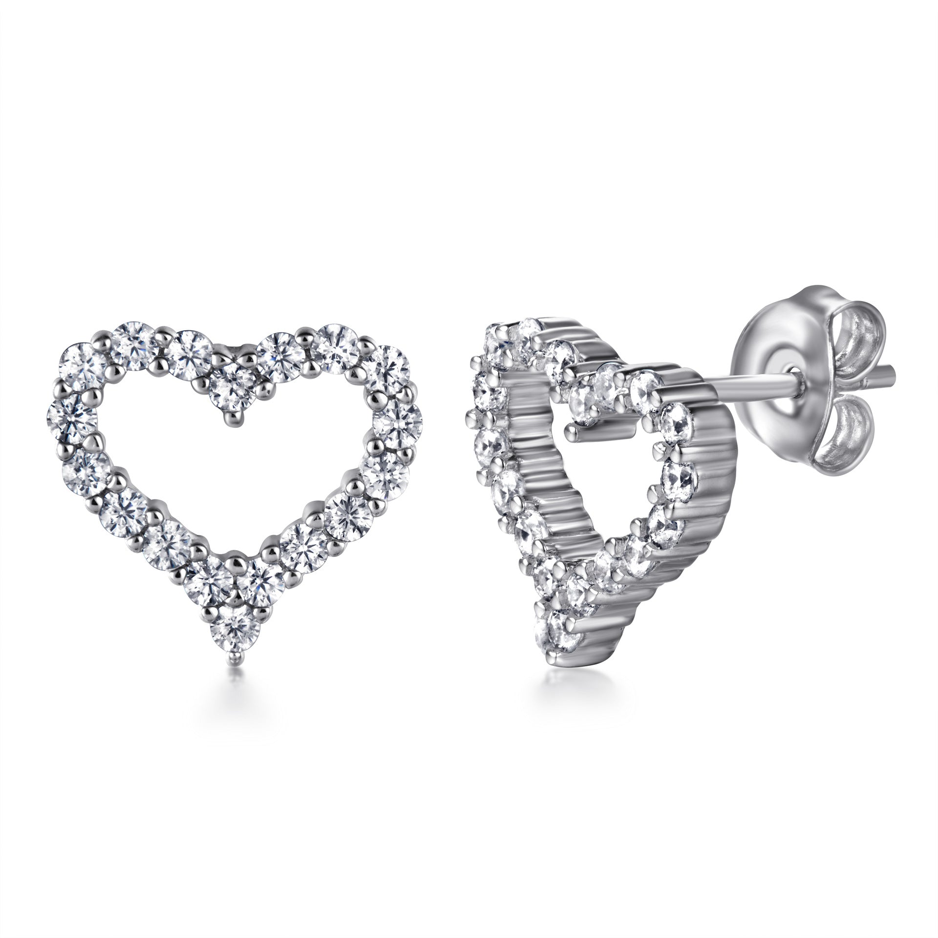 Damen Ohrringe mit quadratischem Zirkonia-Besatz Shop Nory