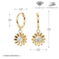 Damen Ohrringe mit blühendem Design und funkelndem Zirkon Shop Nory