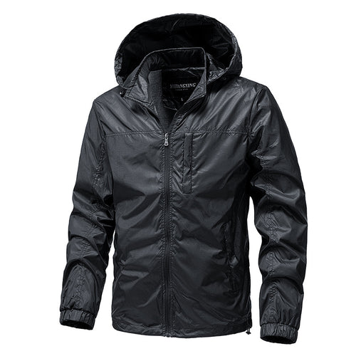 Herren Leichte wasserabweisende kompakt verstaubare Windjacke mit Kapuze Shop Nory
