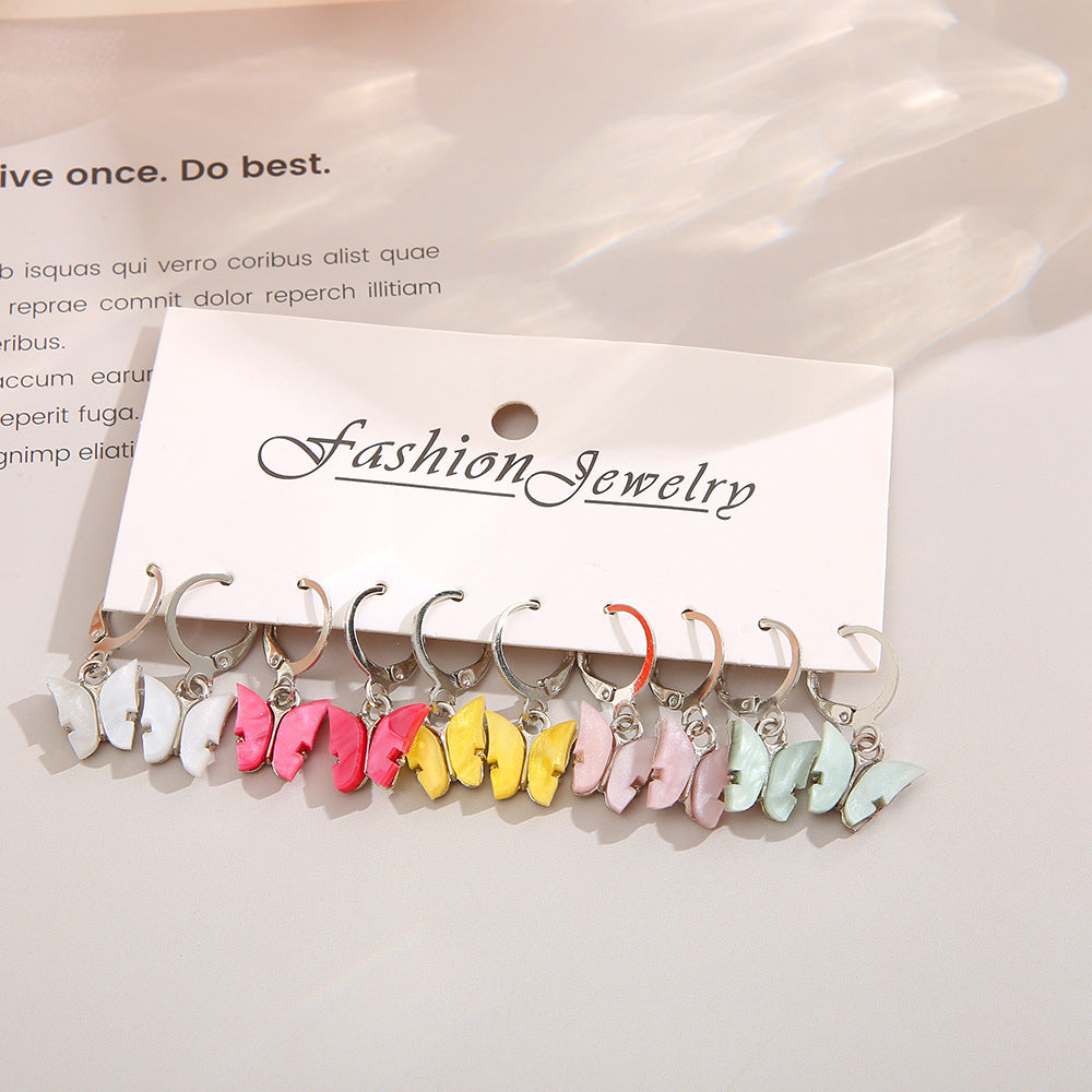 Damen Ohrringe-Set mit verschiedenen Schmetterlingsdesigns Shop Nory