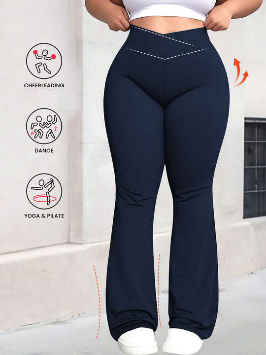 Damen taillenhohe Shaping Bootcut-Leggings mit Bauchkontrolle und 4-Wege-Stretch Shopy Nory