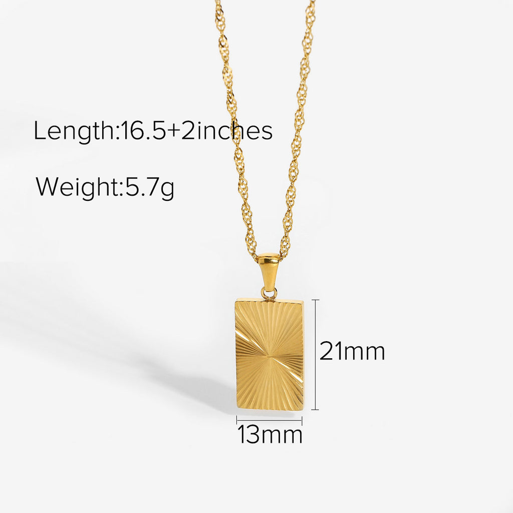 Damen Anhänger Halskette mit eleganter Textur und langlebiger Kettenstruktur Shop Nory