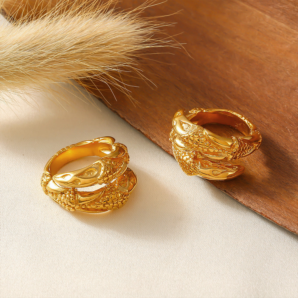 Damenring im stilvollen Schlangendesign aus hochwertigem Edelstahl Shop Nory