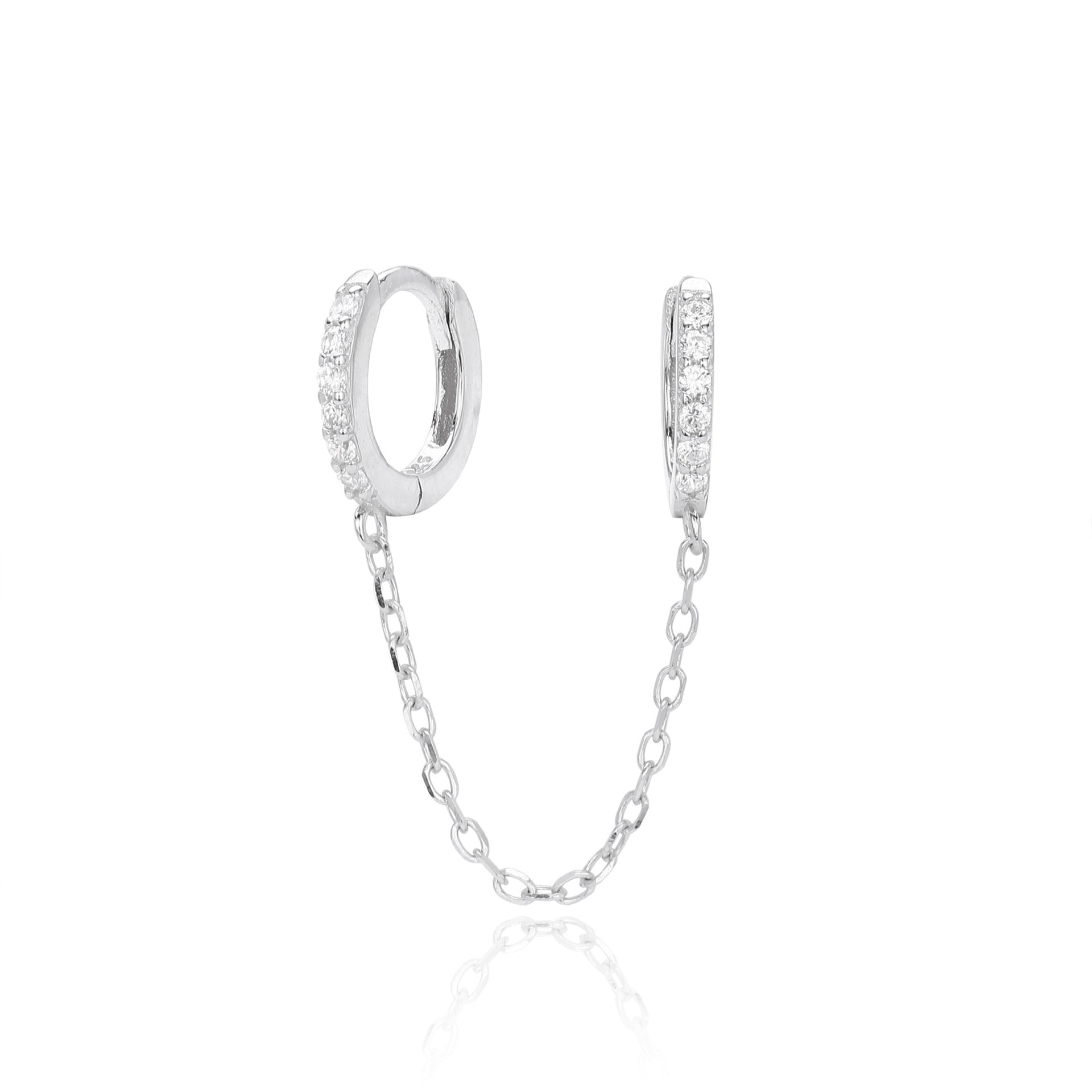 Damen Ohrringe mit elegantem Zirkon-Design aus hochwertigem 925 Sterling Silber Shop Nory