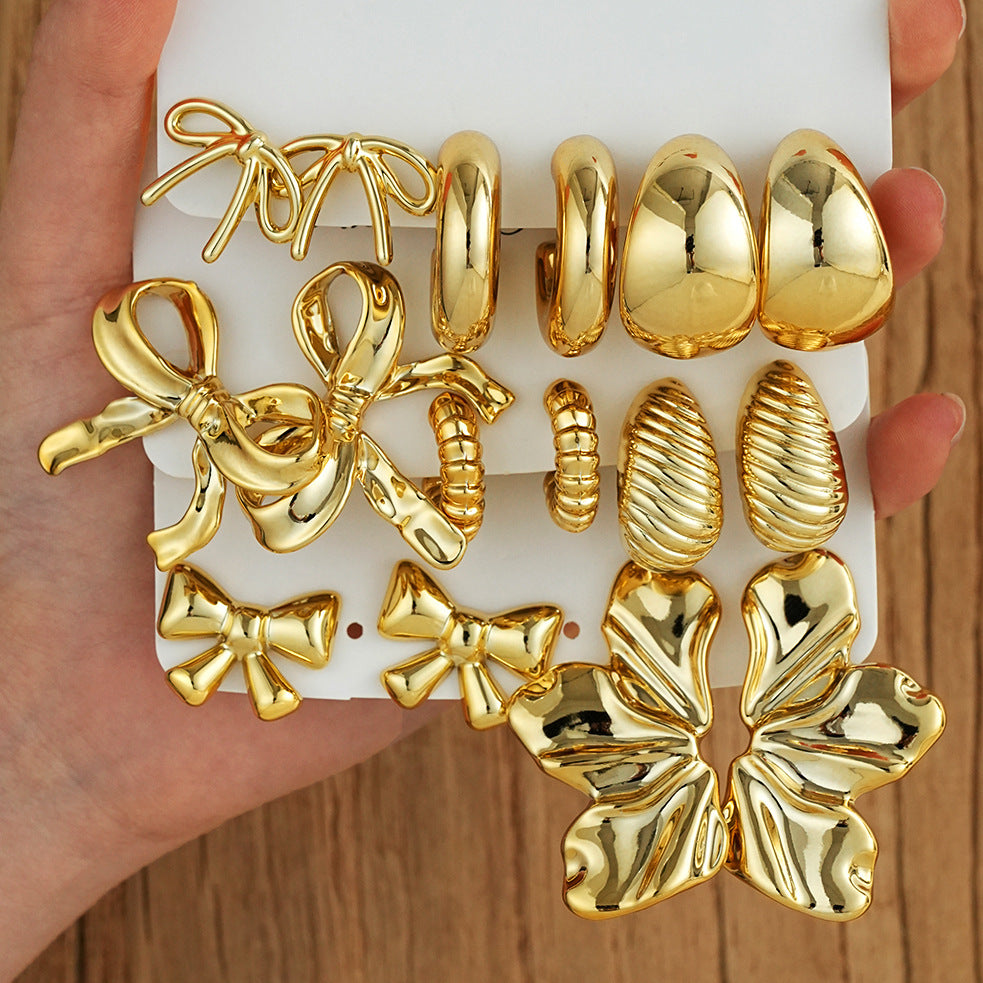 Damen Ohrstecker Set mit modernen, stilvollen Designs Shop Nory