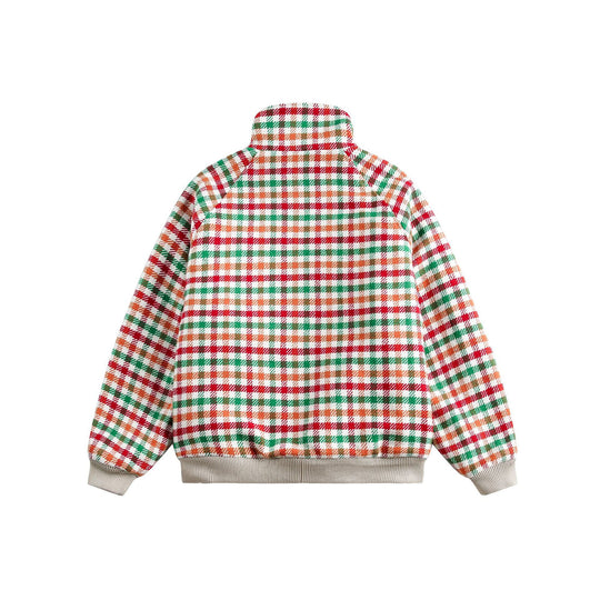 Damen Karierter Teddy‑Fleece‑Blouson im Boxy‑Cut mit Stehkragen Shop Nory