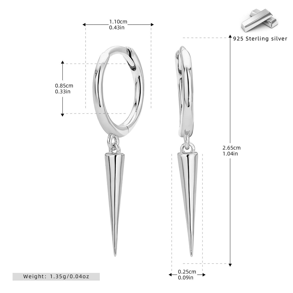 Damen Ohrringe mit elegantem und modernem Anhänger aus 925 Sterling Silber Shop Nory