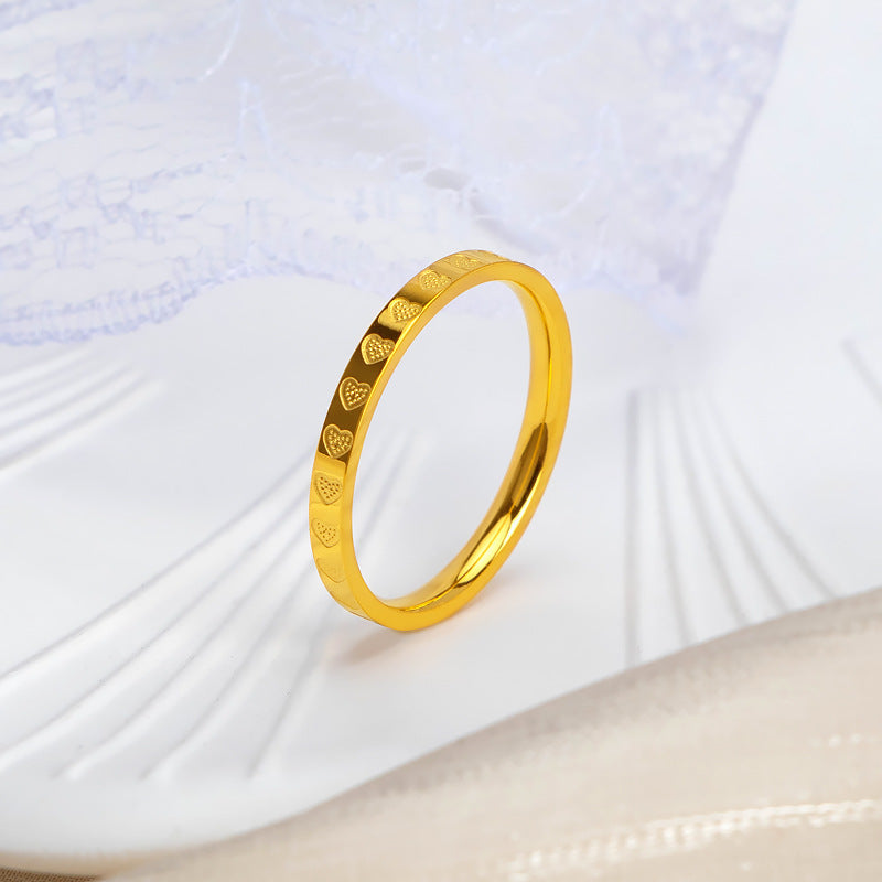 Damen filigraner Ring mit Herzgravur Shop Nory