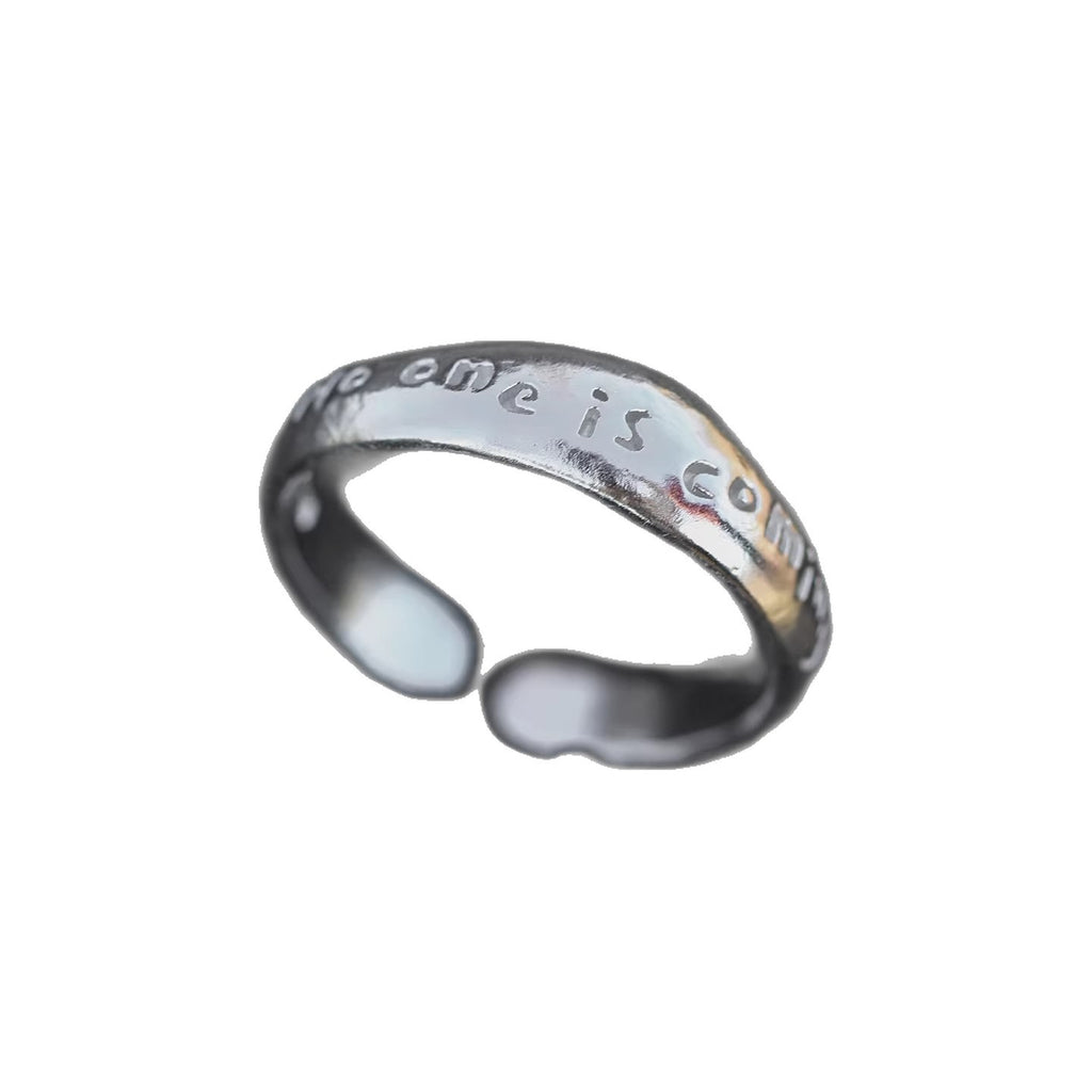 Damen Offener Silberring mit gravierter Botschaft Shop Nory