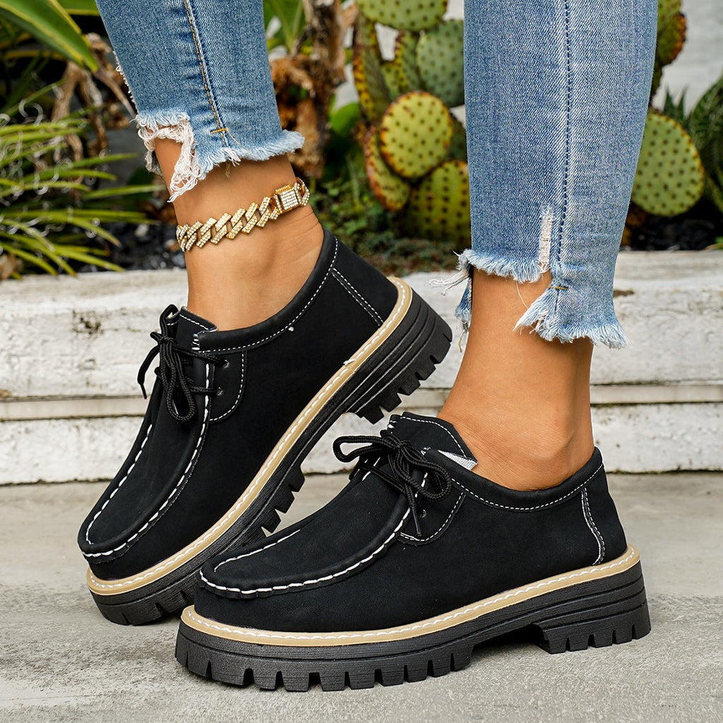 Damen Robuste Comfort-Schnürschuhe