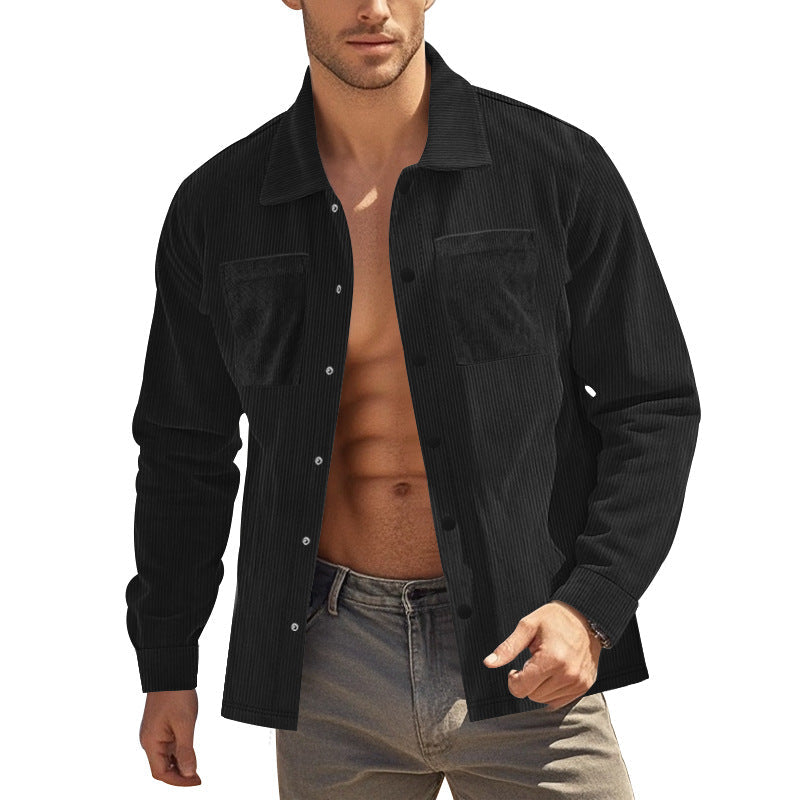 Herren Cordhemd mit praktischen Brusttaschen und modischem Schnitt