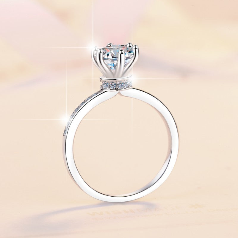 Damen Verlobungsring mit strahlendem Zirkonia und kunstvollem Design Shop Nory