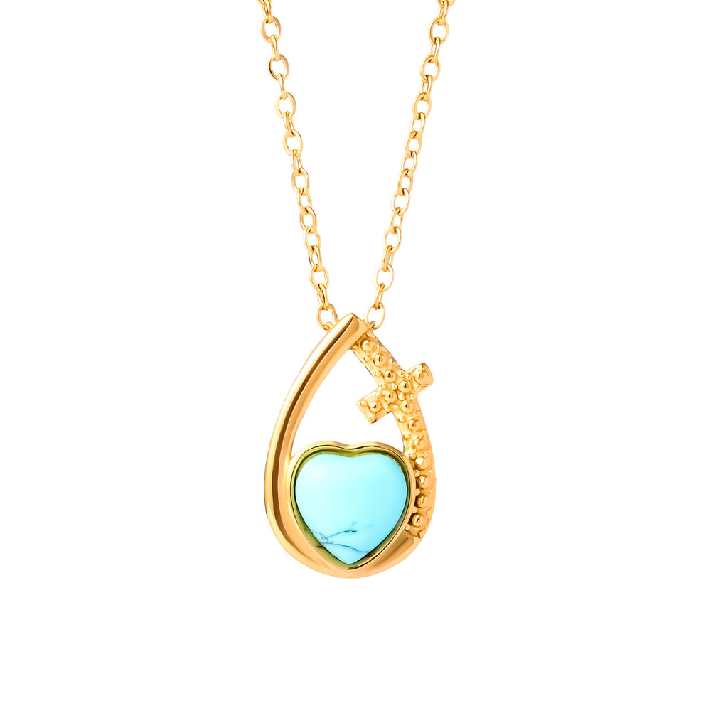 Damen Halskette mit herzförmigem Anhänger Shop Nory