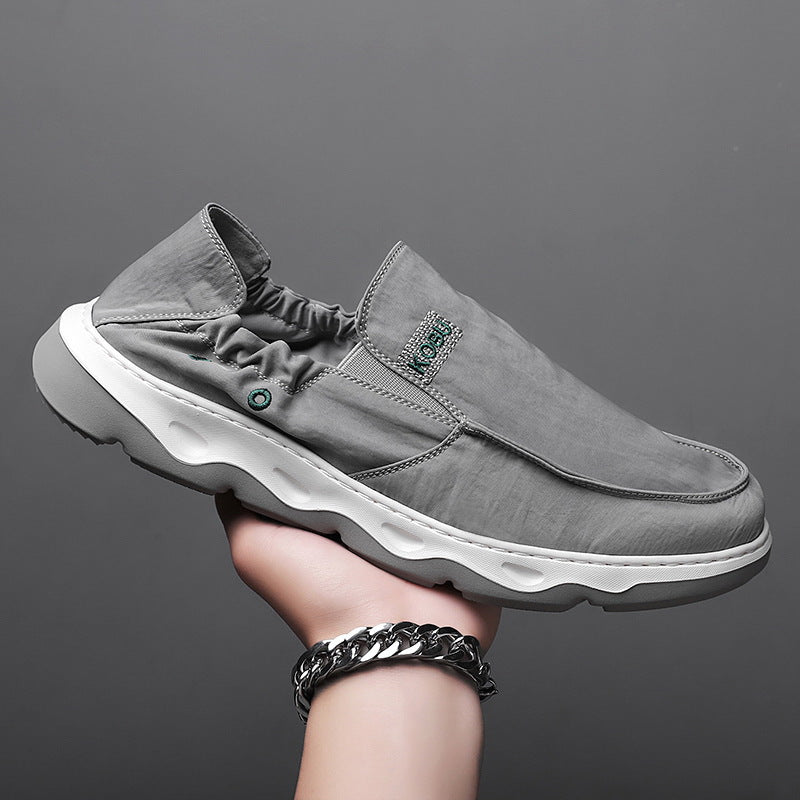 Herren elastischer Nubukoptik-Slipper mit gepolstertem Fersenrand und stoßdämpfender Wellenlaufsohle Shop Nory
