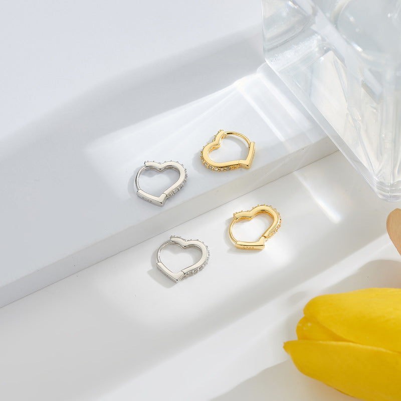 Damen Ohrhänger mit funkelndem Herzdesign Shop Nory