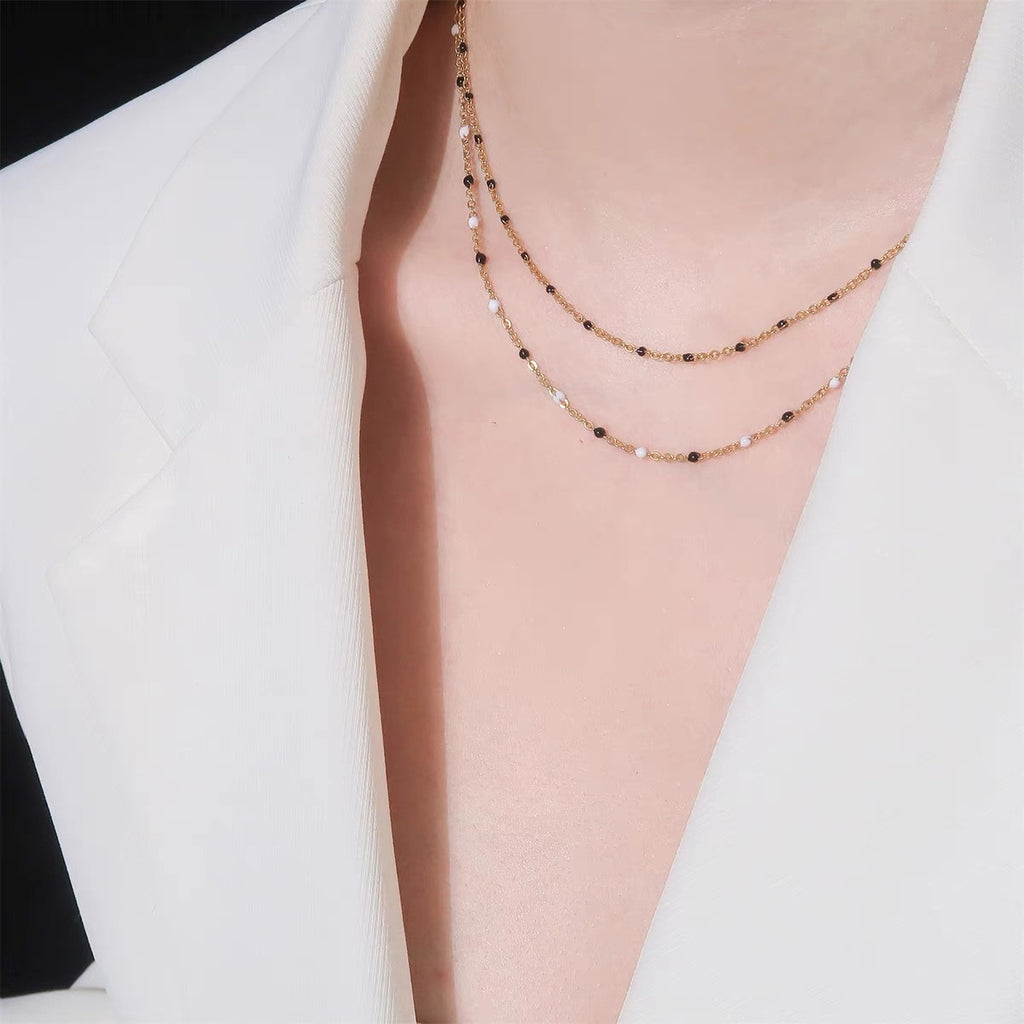 Frauen Zierliche Bunte Perlen Choker Halskette Shop Nory