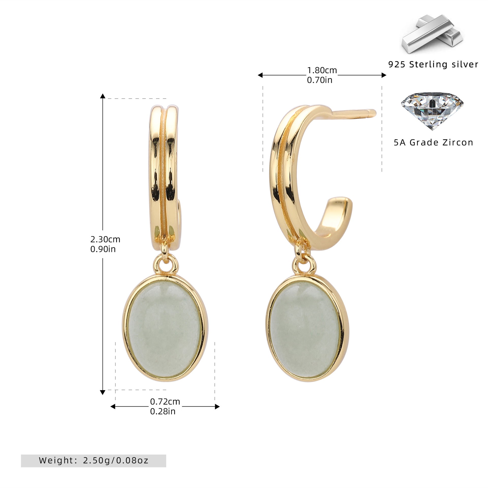 Damen Ohrhänger mit geschwungenem Design aus 925 Sterling Silber Shop Nory