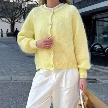 Damen kuscheliger Cardigan aus weichem Mohair